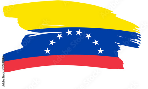 Free Download Vibrant Venezuelan Flag A Bold, Abstract Artistic Representation - GFXLoad