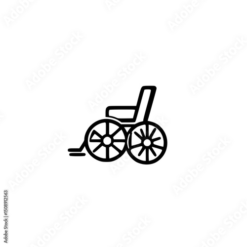 wheelchair isolated on white