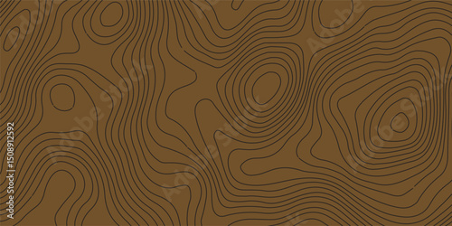 Topographic map like abstract backdrop. Fractal lines, organic pattern print, Seamless earth line, Wavy lines shaped like the contours of the land, geographic grid map, mountain, area.