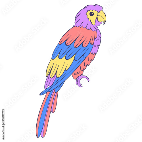 Bird Cute Cartoon Illustration Digital Drawing