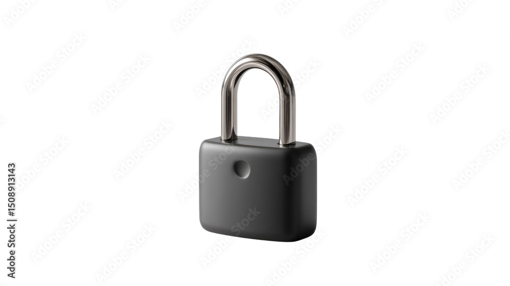 Digital Security in Minimalism: A sleek and modern padlock stands as a symbol of secure digital access, illustrating the essence of modern data protection and minimalist design. Digital Security in Minimalism: A sleek and modern padlock stands as a symbol of secure digital access, illustrating the essence of modern data protection and minimalist design.