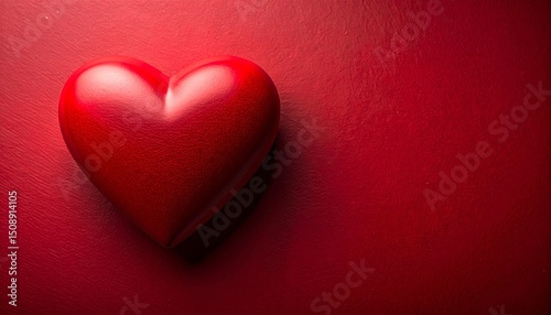 red heart on wooden background
