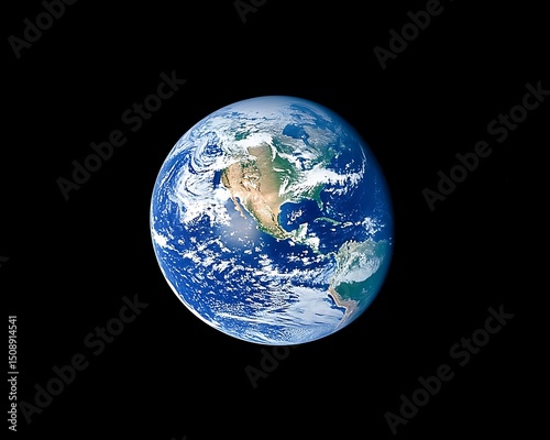 A solitary image depicting Earth in its spherical shape
