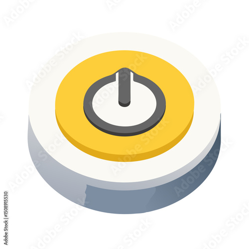 3D Power Button Icon
