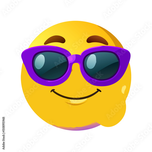 Cool Melting Face Emoji
Groovy Chill Smiley