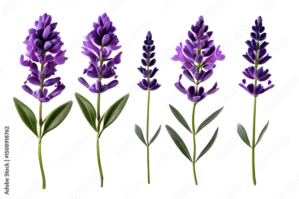 Fototapeta premium lavender flowers isolated on white background