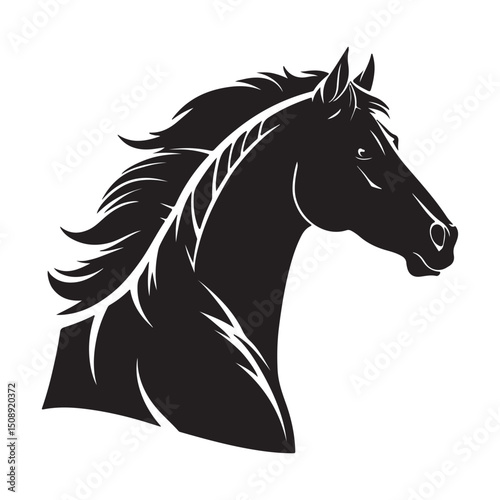 horse silhouette vector