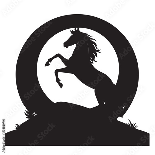 horse silhouette vector