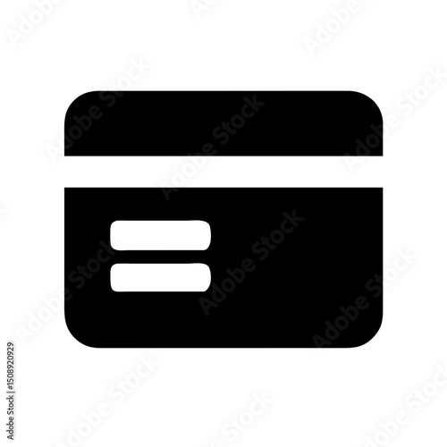 Vector icon of a credit or debit card representation