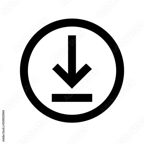 Download icon with downward arrow in a circle