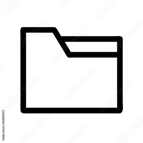 Vector icon of a folder representing file organization or storage