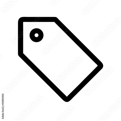 Black price tag icon representing labeling or pricing