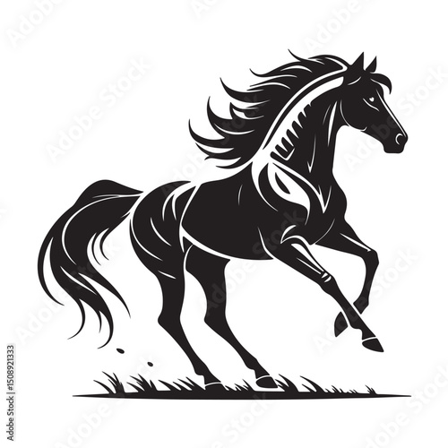 horse silhouette vector