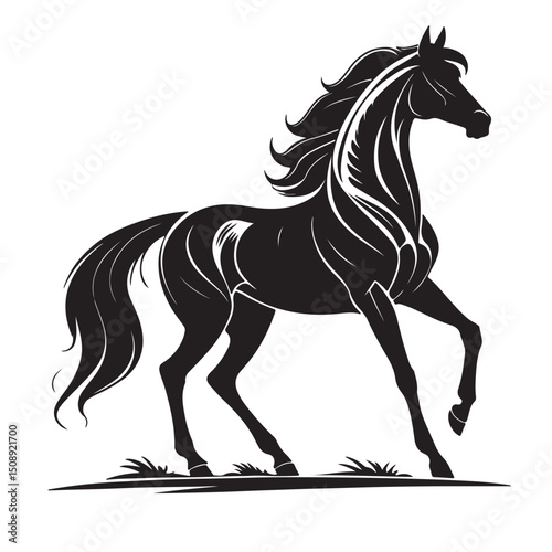 horse silhouette vector