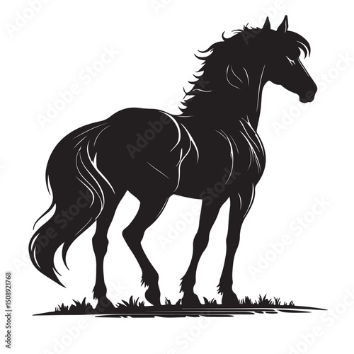 horse silhouette vector