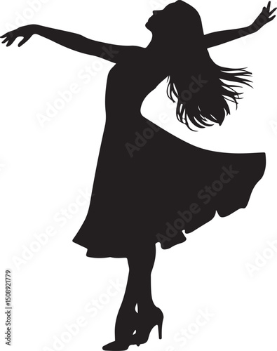 Expressive Dancer in Mid-Spin Silhouette

Powerful Dance Leap Vector Illustration

Contemporary Dancer in Motion Silhouette Art

Hip-Hop Dancer in Action Pose Vector

Ballet Dancer Striking a Bold Pos