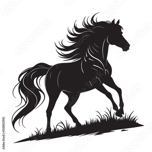 horse silhouette vector