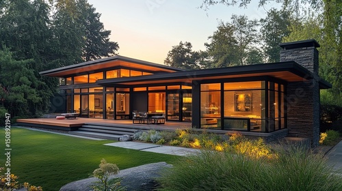 House Design with Modern Architecture and Style Representing Innovative Home Design Contemporary Construction and Elegant Aesthetic for Residential Architecture and Home Building