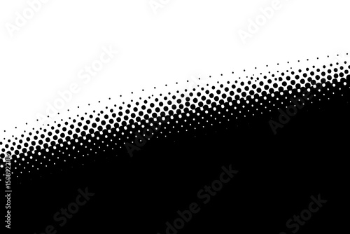 Black and White Halftone Pattern-Abstract Dotted Background-Graphic Design Element-Modern Texture-Monochrome Illustration-Overlay Effect-Seamless Transition