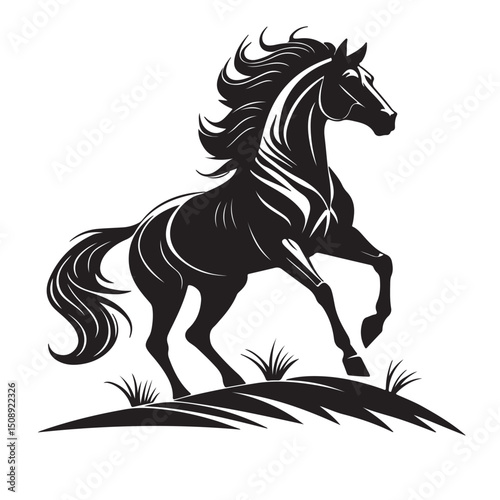 horse silhouette vector