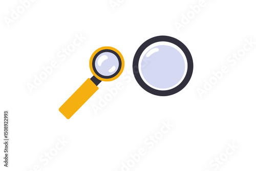 Magnifying Glass for Exploration-Focus on Discovery-Concept of Search-Finding Information with Magnifiers-Investigative Tools for Analysis-Detailed Examination Imagery_
