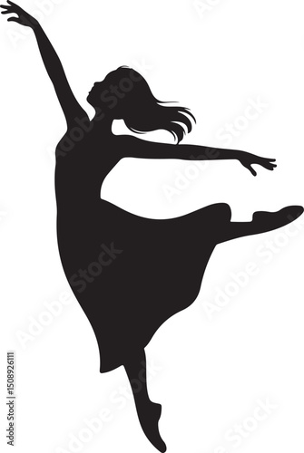Expressive Dancer in Mid-Spin Silhouette

Powerful Dance Leap Vector Illustration

Contemporary Dancer in Motion Silhouette Art

Hip-Hop Dancer in Action Pose Vector

Ballet Dancer Striking a Bold Pos