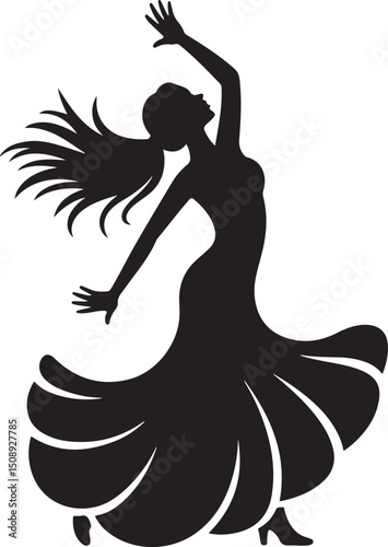 Expressive Dancer in Mid-Spin Silhouette

Powerful Dance Leap Vector Illustration

Contemporary Dancer in Motion Silhouette Art

Hip-Hop Dancer in Action Pose Vector

Ballet Dancer Striking a Bold Pos