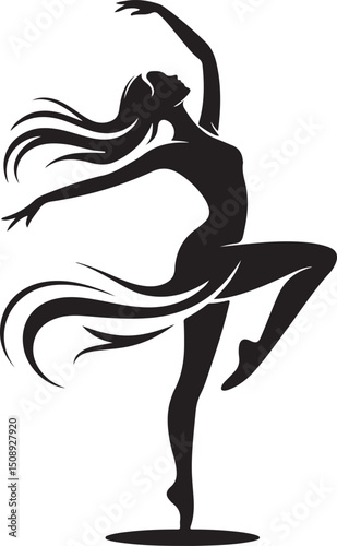 Expressive Dancer in Mid-Spin Silhouette

Powerful Dance Leap Vector Illustration

Contemporary Dancer in Motion Silhouette Art

Hip-Hop Dancer in Action Pose Vector

Ballet Dancer Striking a Bold Pos