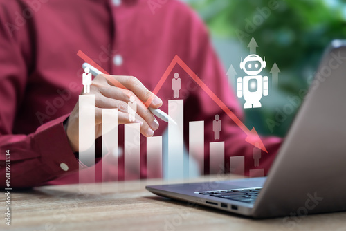Foto Human resources reduced due to the substitution of AI and Automation systems
