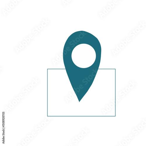 Free Download A solid teal map marker icon  - GFXLoad