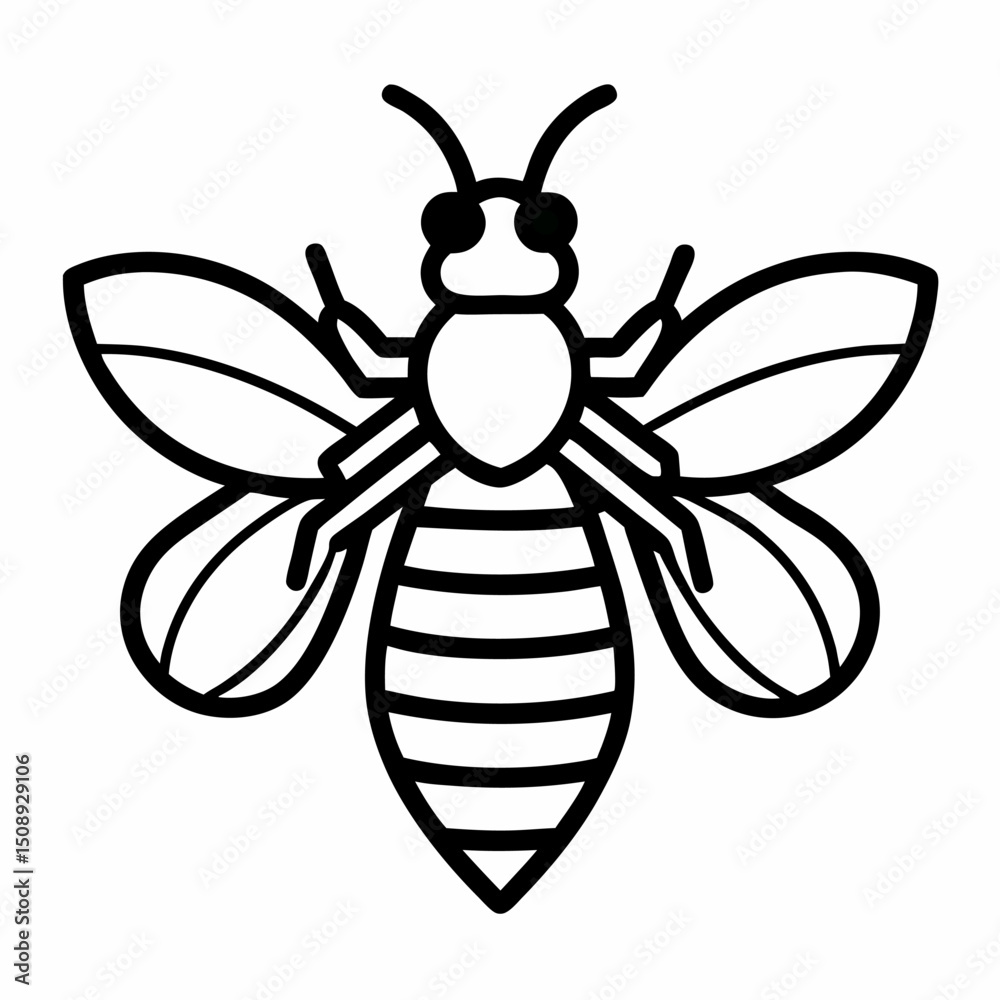 Fototapeta premium A Bee Vector Art Illustration