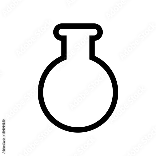 Simple Outline of a Laboratory Flask Symbolizing Science