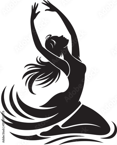 Dynamic Dance Pose Silhouette Art

Expressive Dancer in Motion Vector

Graceful Movement Dance Illustration

Stylish Dancer Silhouette Design

Energetic Dance Performance Vector