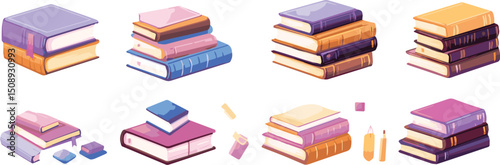 Colorful stacked cubes evoke a vibrant library of knowledge, ideal for modern learning and business study.