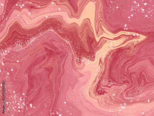 Luxurious ink marble-like abstract texture, Modern paint with glitter. Set of templates for banner, poster design. Fluid art painting