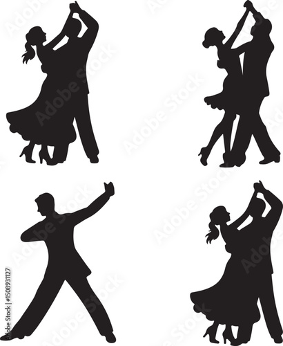 Dynamic Dance Pose Silhouette Art

Expressive Dancer in Motion Vector

Graceful Movement Dance Illustration

Stylish Dancer Silhouette Design

Energetic Dance Performance Vector