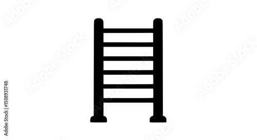 Swedish Wall Bars Black And White Icon
