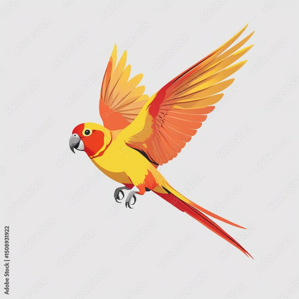 Fototapeta premium parrot on a branch