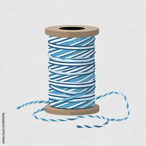 vector illustration of a thread