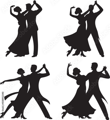 Dynamic Dance Pose Silhouette Art

Expressive Dancer in Motion Vector

Graceful Movement Dance Illustration

Stylish Dancer Silhouette Design

Energetic Dance Performance Vector