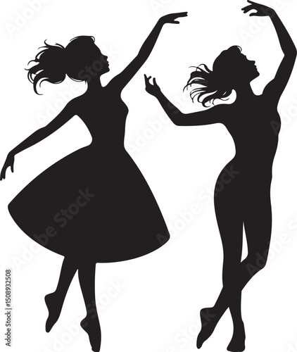 Dynamic Dance Pose Silhouette Art

Expressive Dancer in Motion Vector

Graceful Movement Dance Illustration

Stylish Dancer Silhouette Design

Energetic Dance Performance Vector