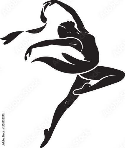 Dynamic Dance Pose Silhouette Art

Expressive Dancer in Motion Vector

Graceful Movement Dance Illustration

Stylish Dancer Silhouette Design

Energetic Dance Performance Vector