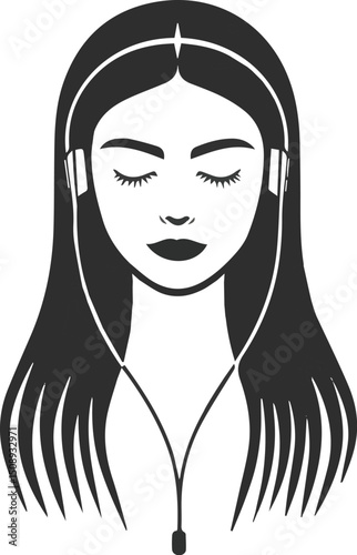 A striking illustration of a woman's face with elegant hair, showcasing her beauty, fashion, and glamour through artistic sketch and line design.