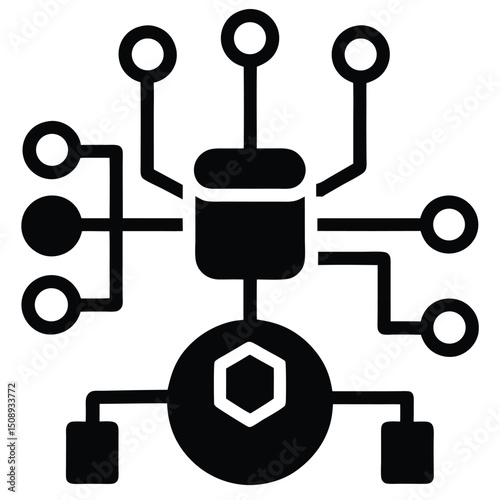 Wallpaper Mural data analyst element isolated algorithm icon on white background Torontodigital.ca