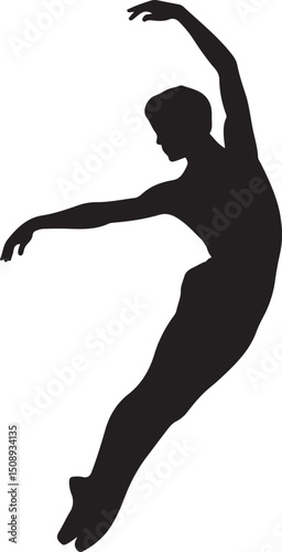 Dynamic Dance Pose Silhouette Art

Expressive Dancer in Motion Vector

Graceful Movement Dance Illustration

Stylish Dancer Silhouette Design

Energetic Dance Performance Vector