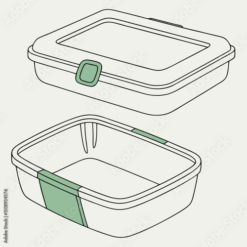 Custom Reusable Lunch Box Vector