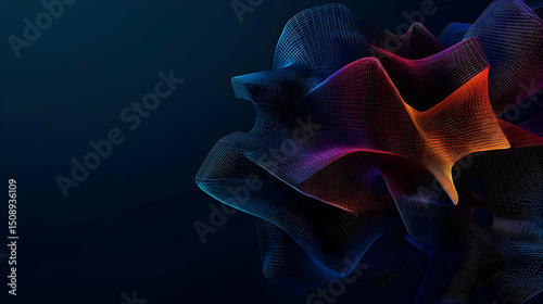 Abstract Colorful Geometric Dotted Design