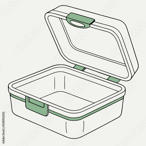 Scalable Reusable Lunch Box Vector