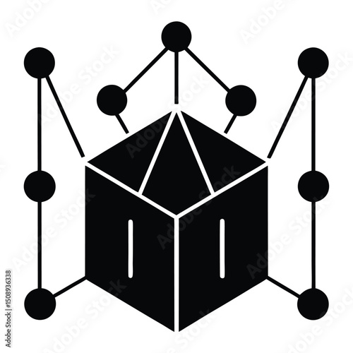 data analyst element isolated anomaly detection on white background