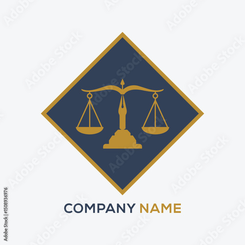 Modern law firm logo and business card design. gold, firm, law, icon justice, business card, Premium Vector